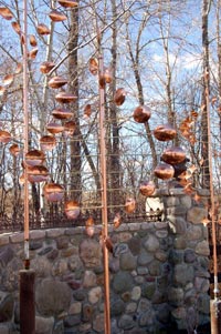 Kinetic Copper Wind Art